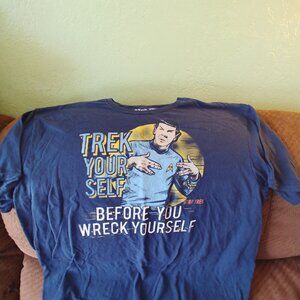 Star Trek Spock Trek Yourself Blue T-Shirt Tee Shirt Mens XXL